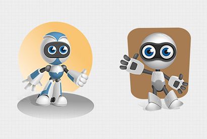 站长素材机器人矢量字符集 PSD素材下载