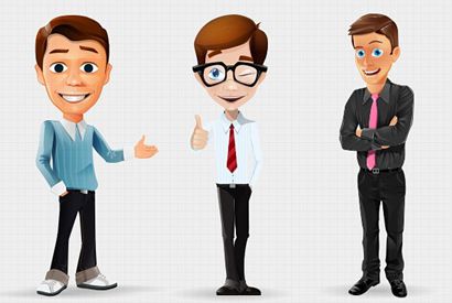 98站长素材商业人物矢量字符集 psd素材下载