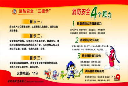 站长素材消防安全知识展板PSD素材