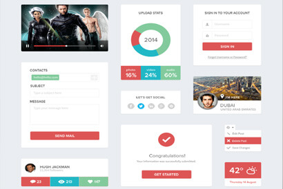 扁平化UI工具包PSD素材