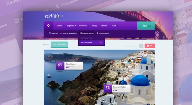 时尚创意网站PSD素材网站模板