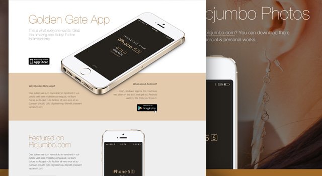 金门圆滑网站设计PSD素材