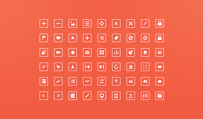 54个方形图标 网页图标