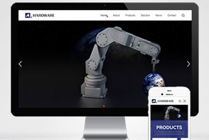 (自适应手机端)响应式pbootcms英文外贸网站模板 五金机械设备外贸网站源码下载