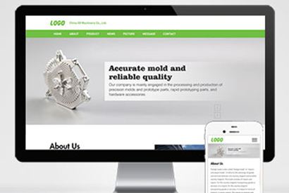 (自适应手机端)绿色五金零件英文pbootcms外贸网站模板 精密模具零件加工类网站源码下载