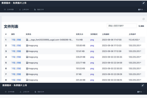 全新UI彩虹外链网盘系统源码前后端美化模板