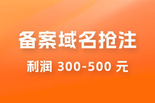仅揭秘：备案域名抢注，一单利润 300-500 元，需求量大