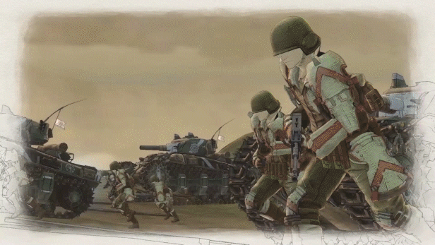 Small (GIF 1) People running dramatically